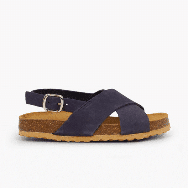 SANDALIAS UNISEX TIRAS CRUZADAS EN NOBUCK