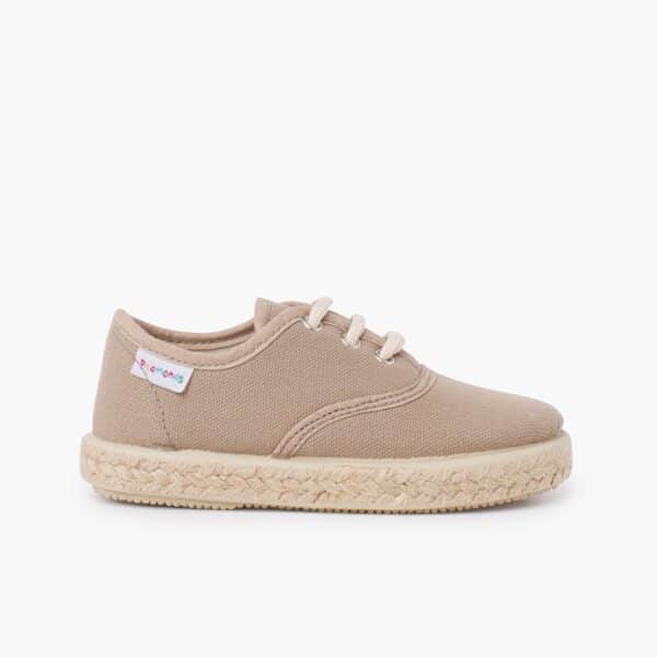 ZAPATILLAS LONA CORDONES SUELA ALPARGATA