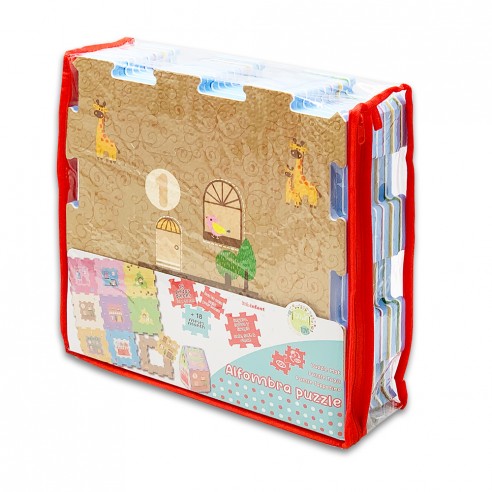 Alfombra de puzzle de goma eva 18 piezas. 30,5*30.5 cm