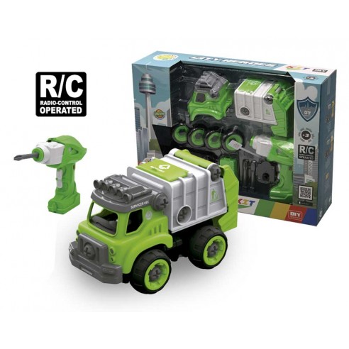 Camión basura con sonido y montaje eléctrico radio control