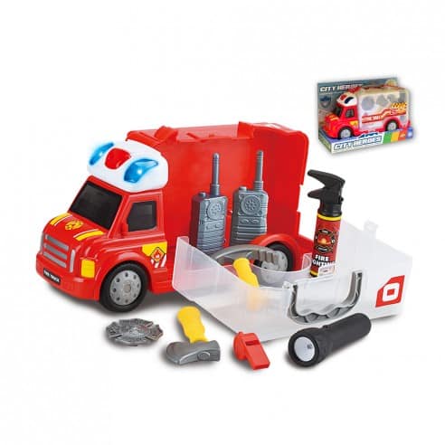 CAMION DE BOMBEROS CON EQUIPO DE RESCATE.