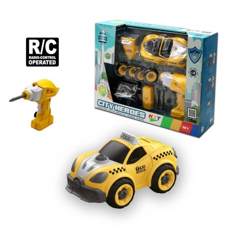 Coche taxi con sonido y montaje eléctrico radio control