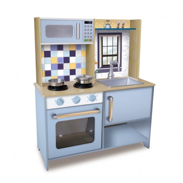 Cocina de madera de 2 módulos