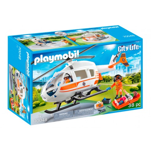 Playmobil city life helicóptero de rescate
