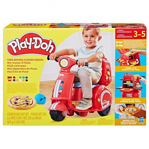 MOTO REPARTIDORA DE PIZZAS PLAY-DOH.