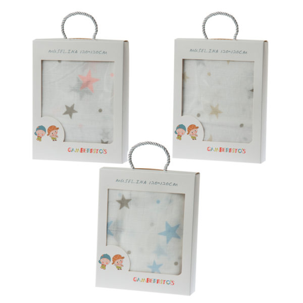 Muselina con estrellas