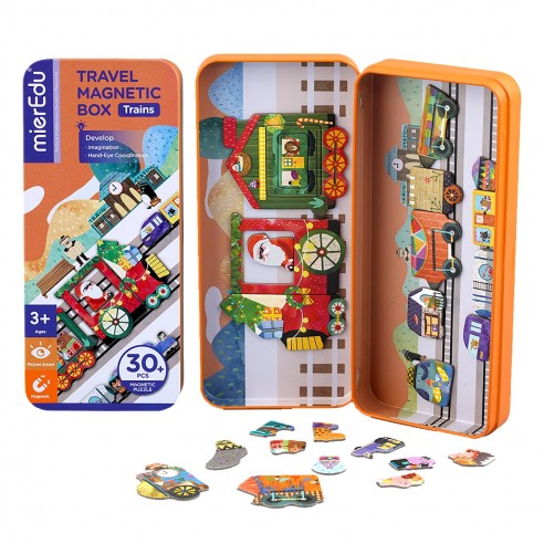 PUZZLE MAGNÉTICO MIS VIAJES TRENES. MIEREDU.