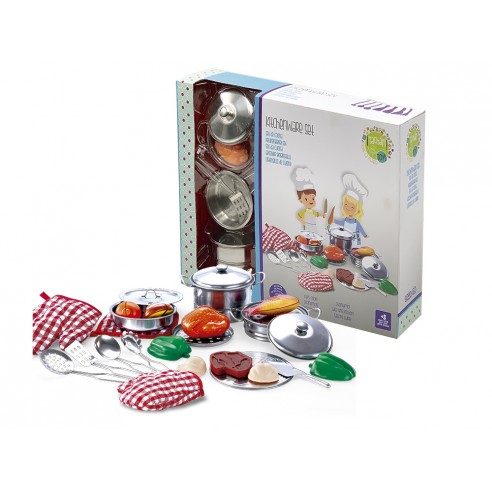 Set de menaje de cocina de acero inoxidable 23 piezas